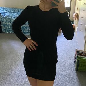 Black long-sleeve dress